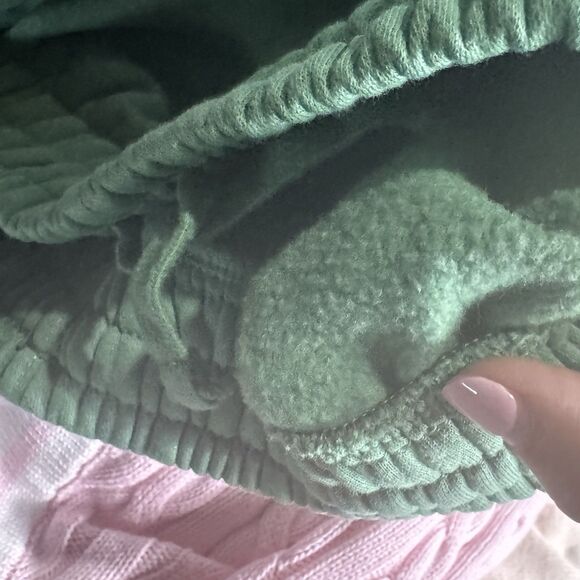 Women's Adidas Essentials Green Fleece Joggers Size Small - Picture 7 of 7